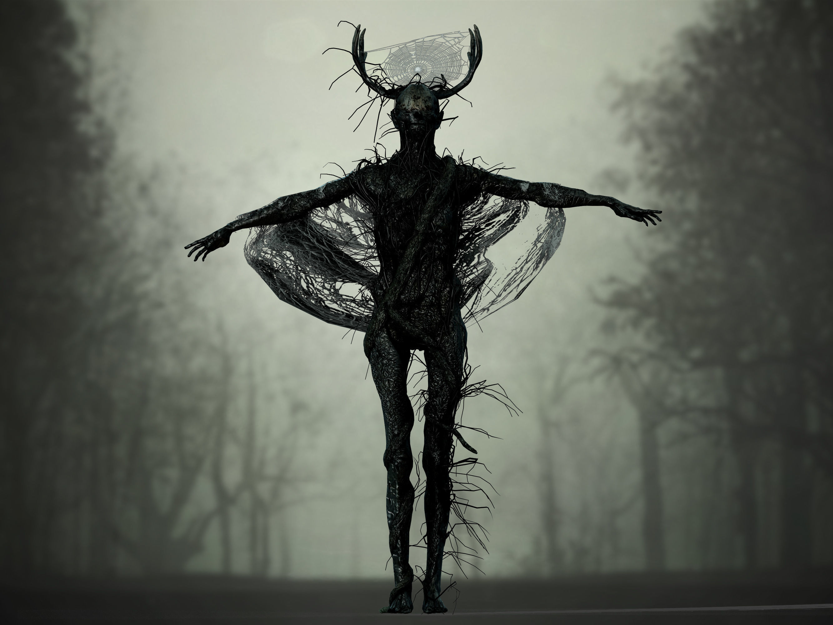 Forest Ghost Low-poly 3D model_5