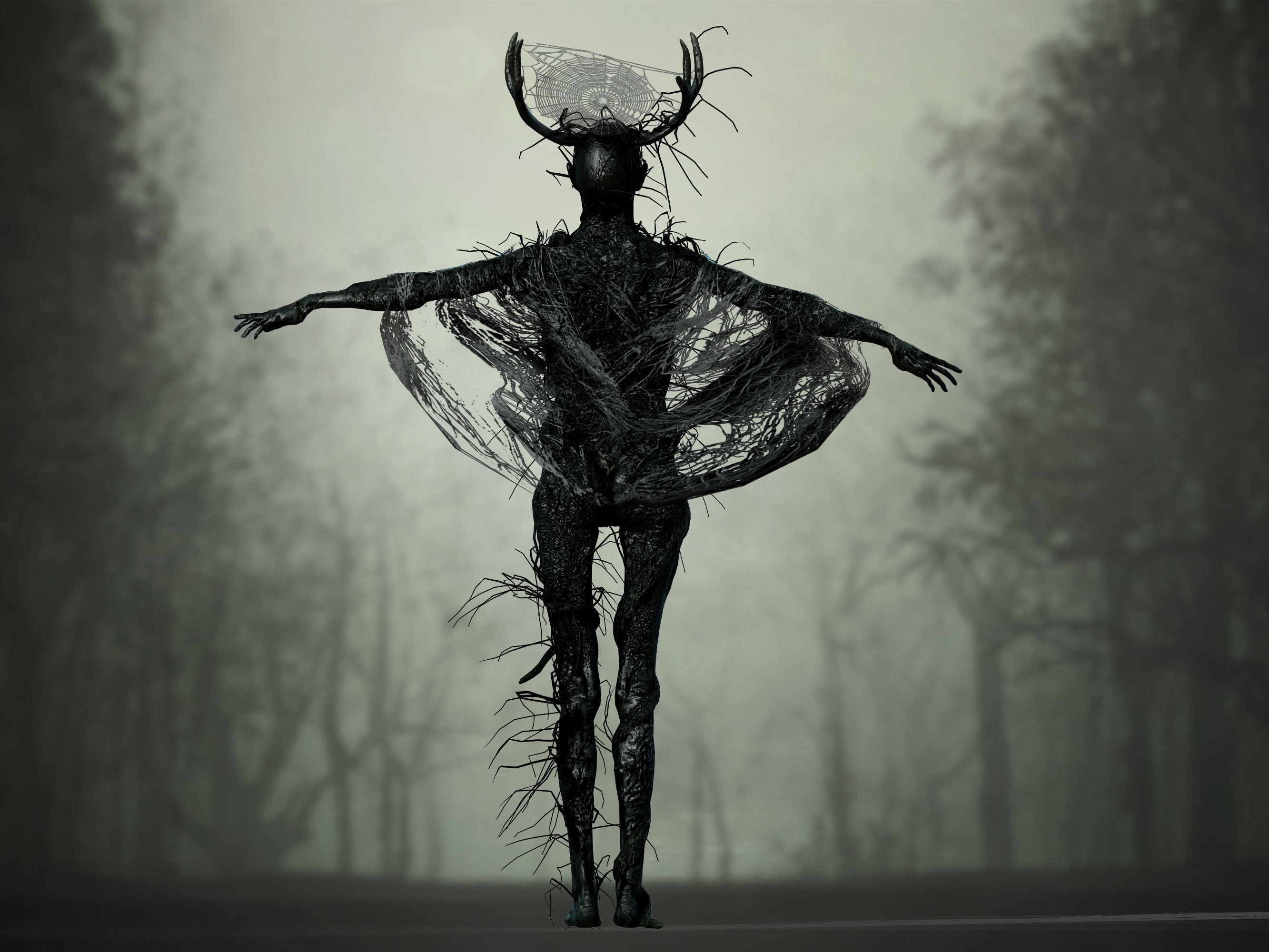 Forest Ghost Low-poly 3D model_6