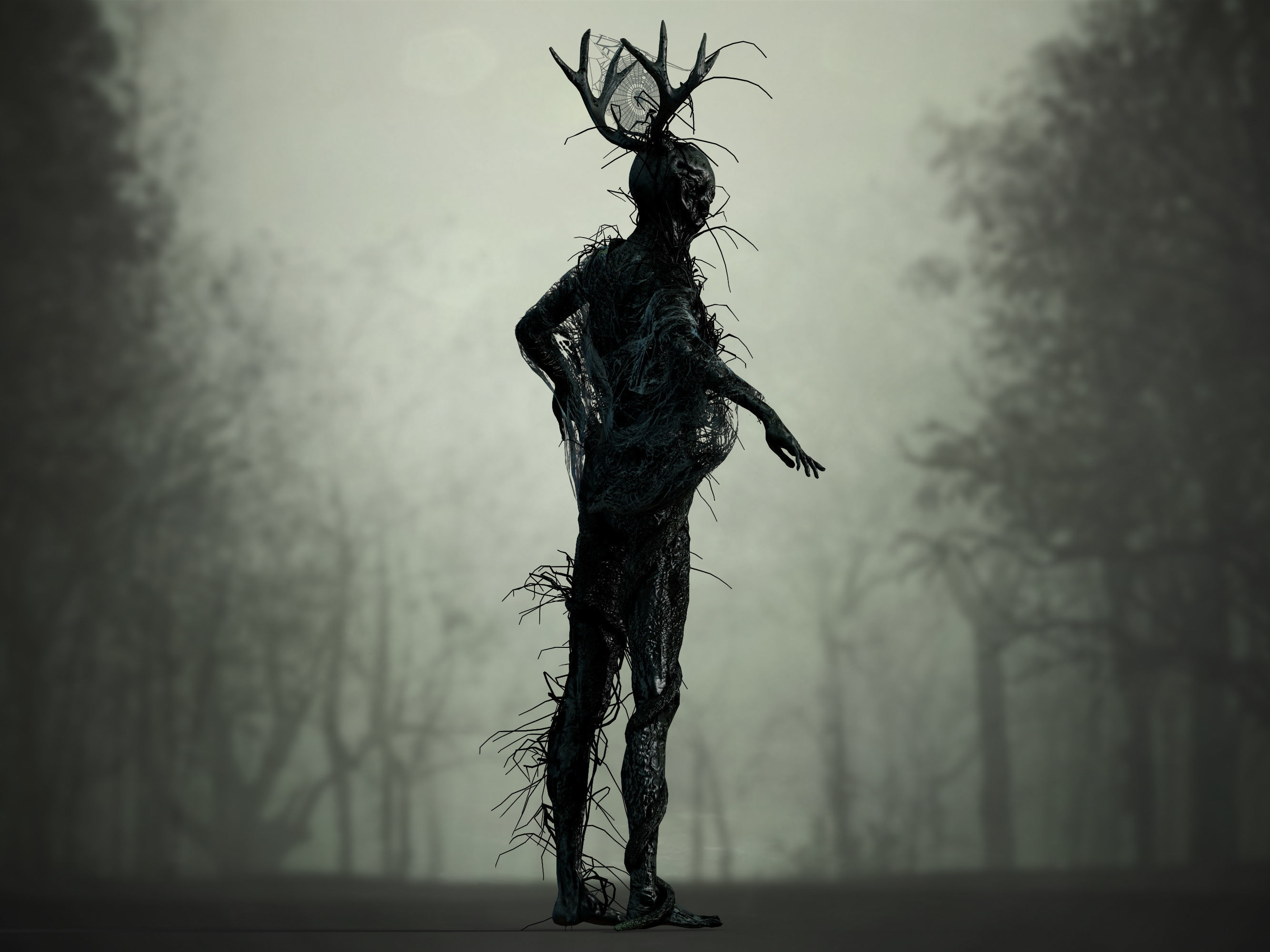 Forest Ghost Low-poly 3D model_4