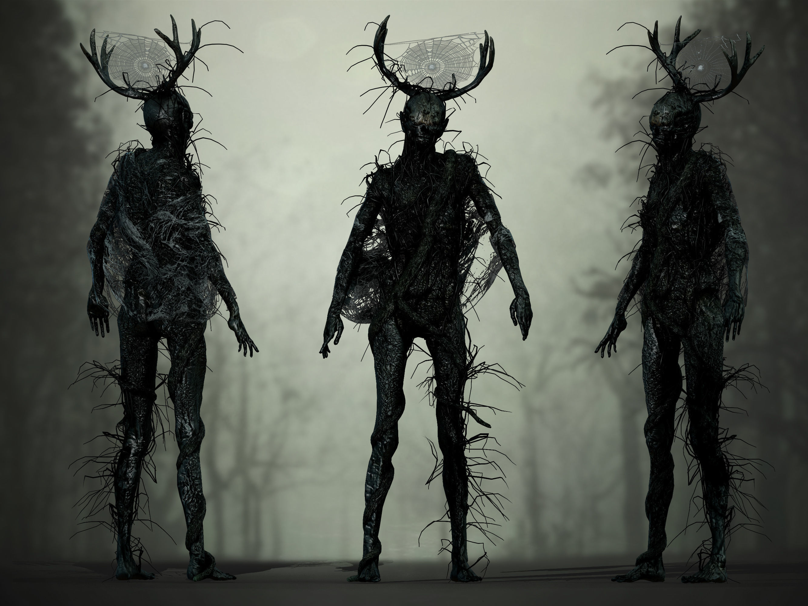 Forest Ghost Low-poly 3D model_2