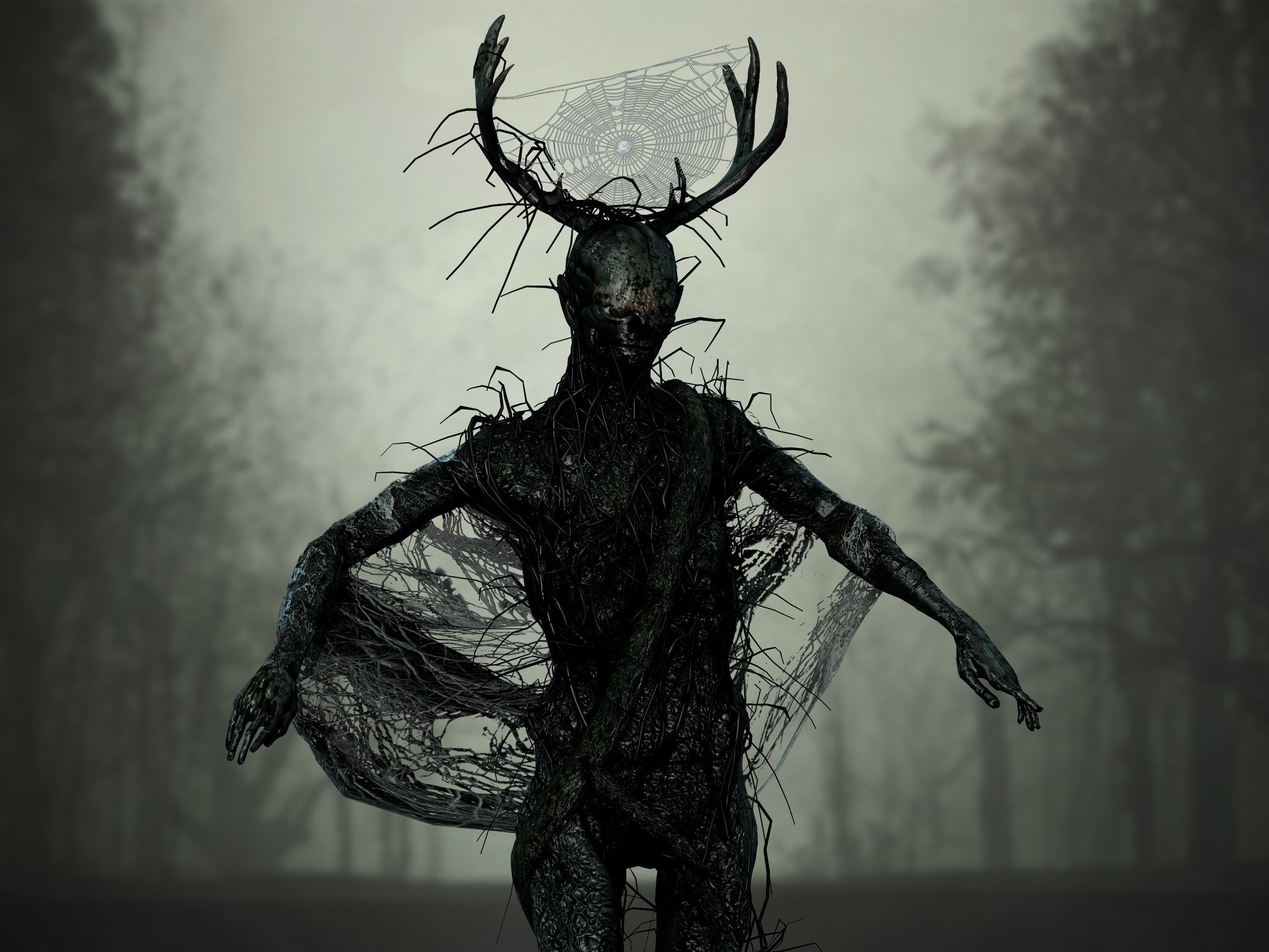 Forest Ghost Low-poly 3D model_3