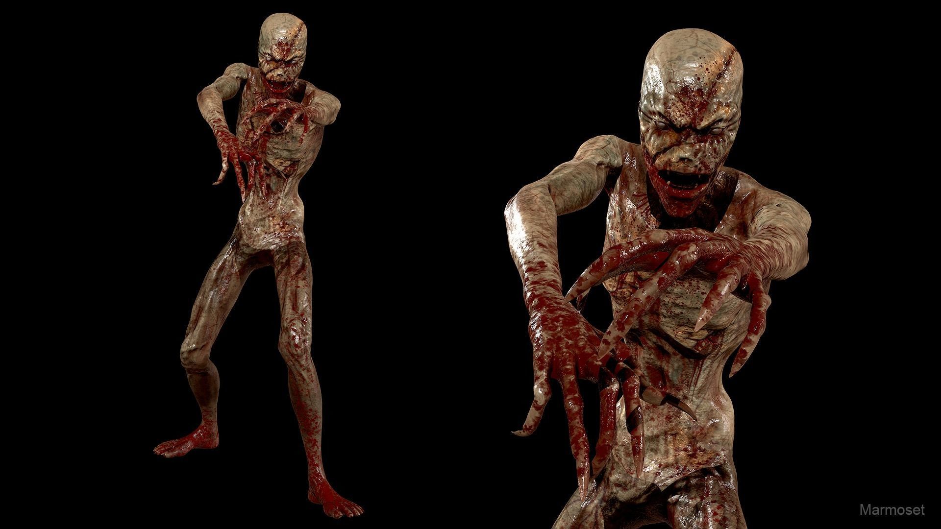 Stitched Monster  Low-poly 3D model_6