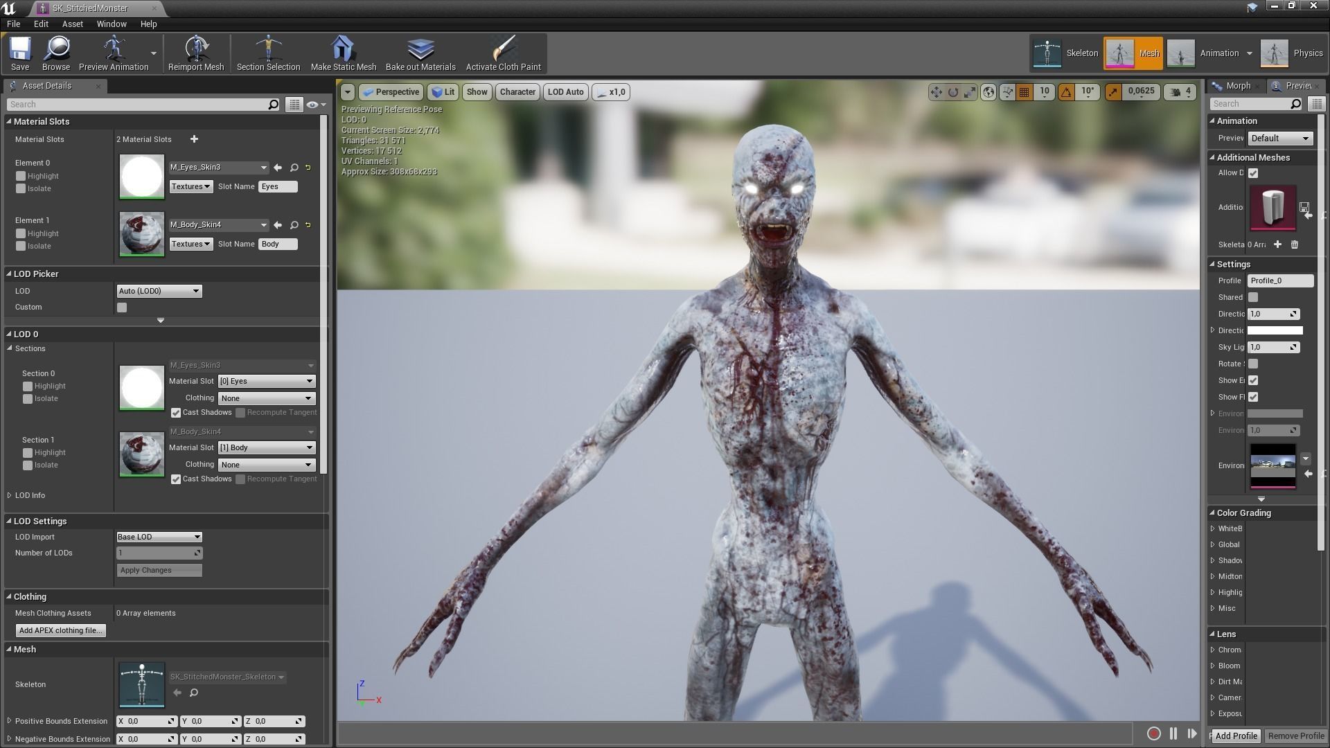 Stitched Monster  Low-poly 3D model_10