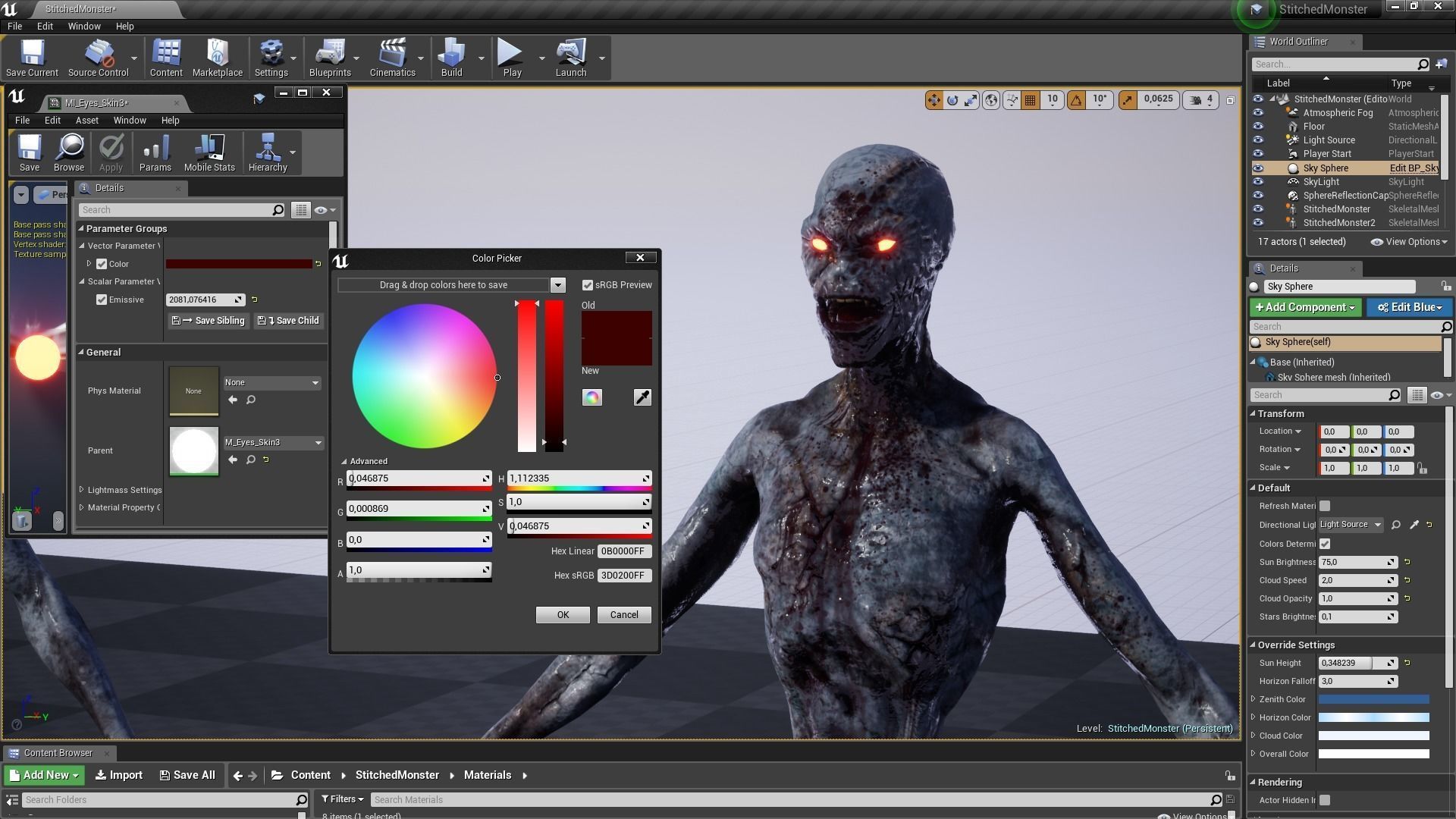Stitched Monster  Low-poly 3D model_13