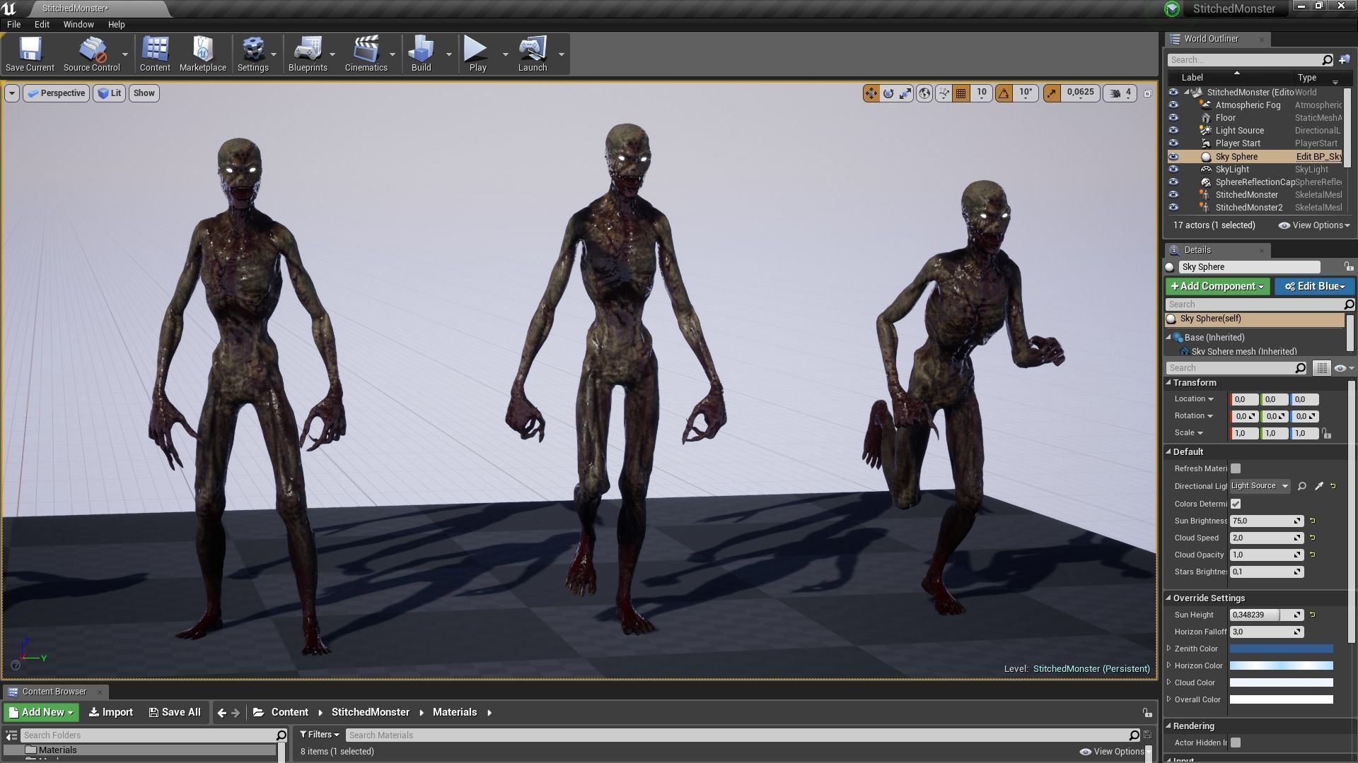 Stitched Monster  Low-poly 3D model_14