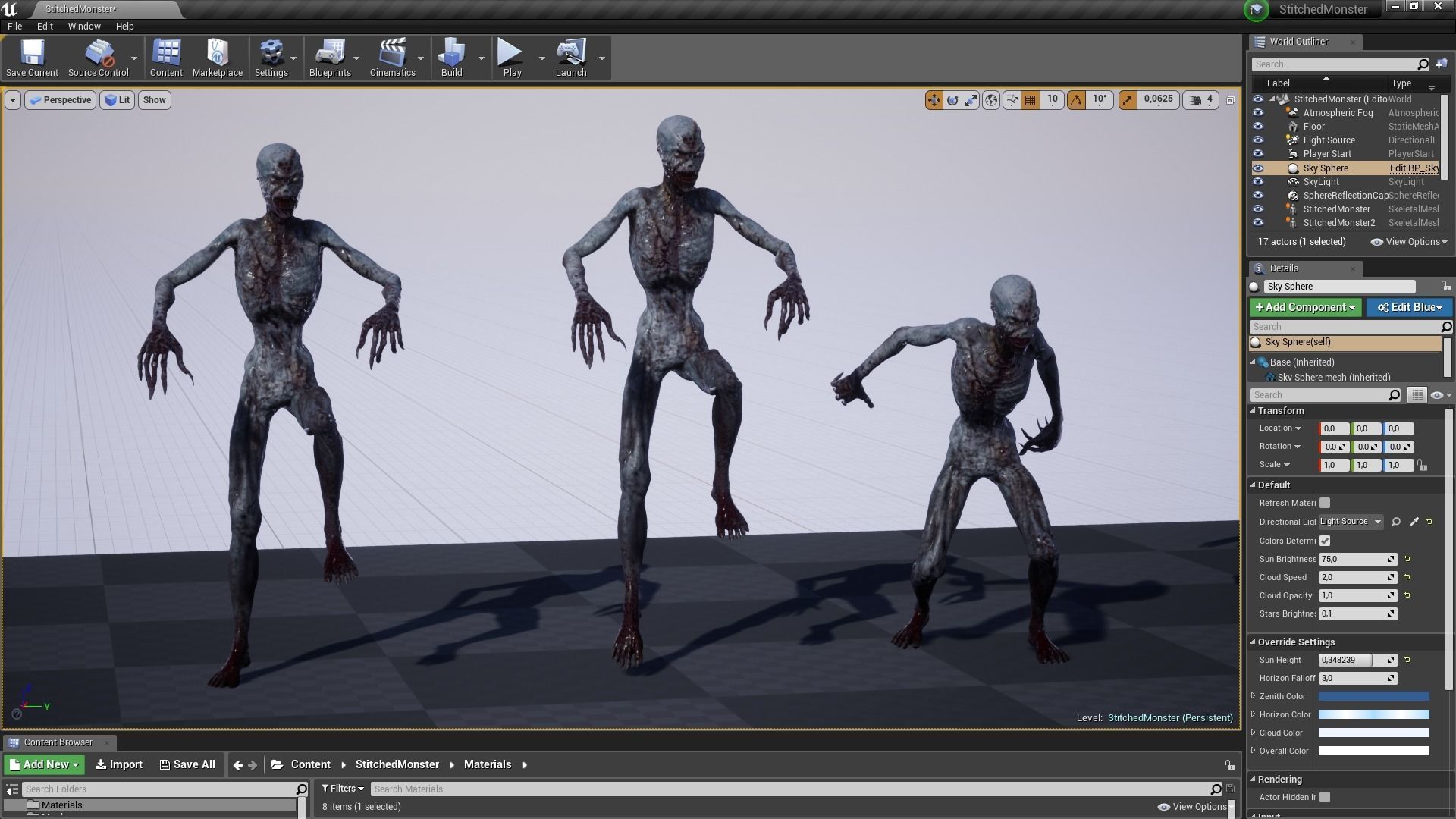 Stitched Monster  Low-poly 3D model_15