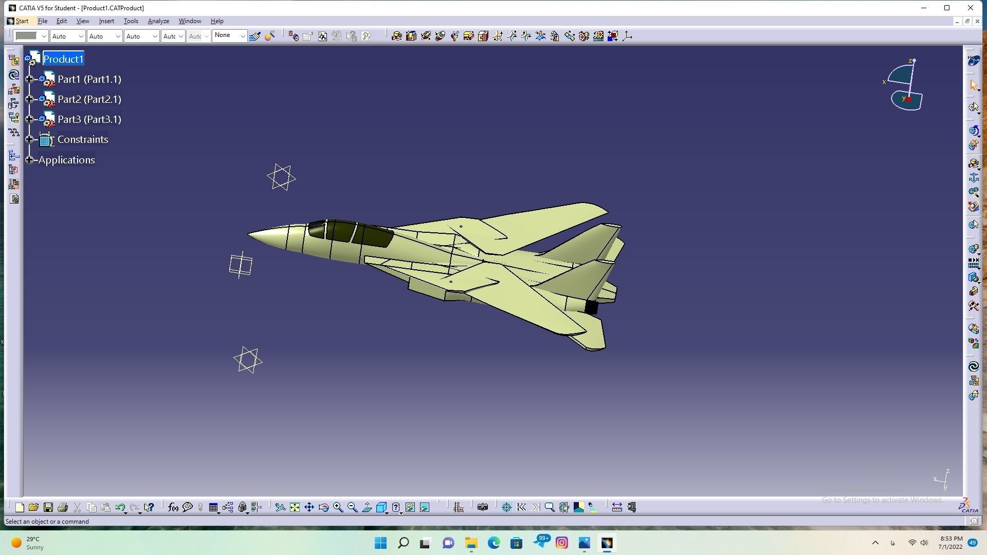 grumman f-14 tomcat 3D model_1