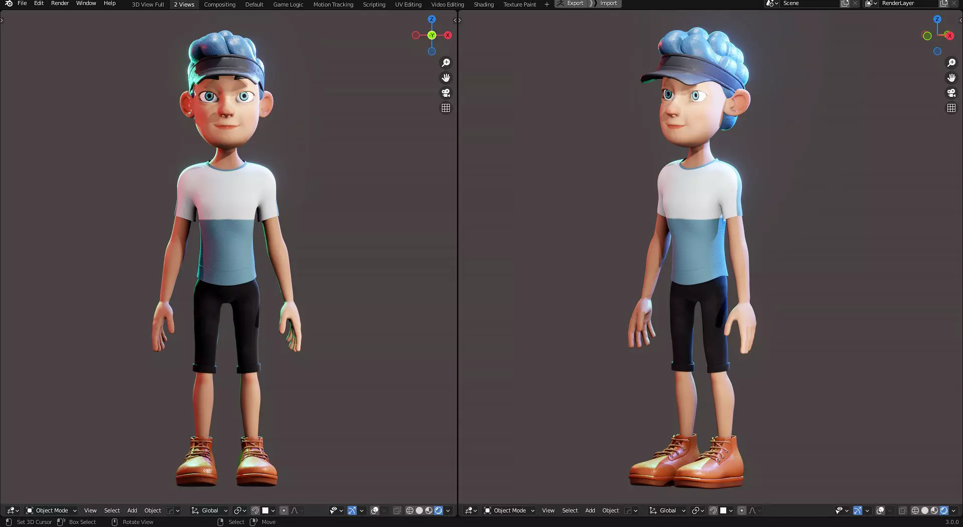 3D Modeling - Boy - Luke - Blender 3 3D model_0