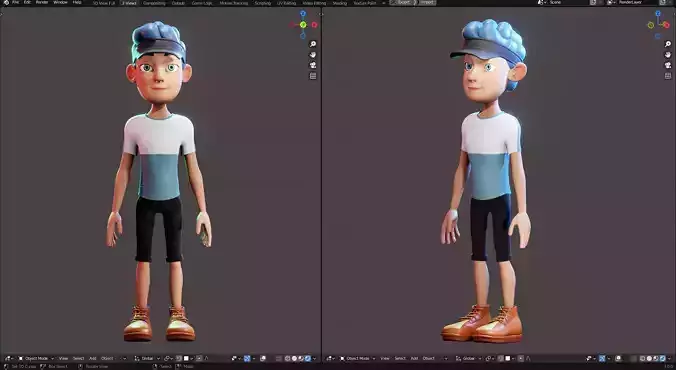 3D Modeling - Boy - Luke - Blender 3