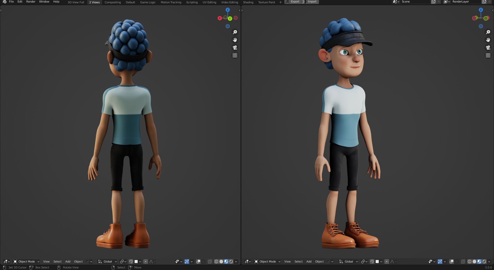 3D Modeling - Boy - Luke - Blender 3 3D model_1