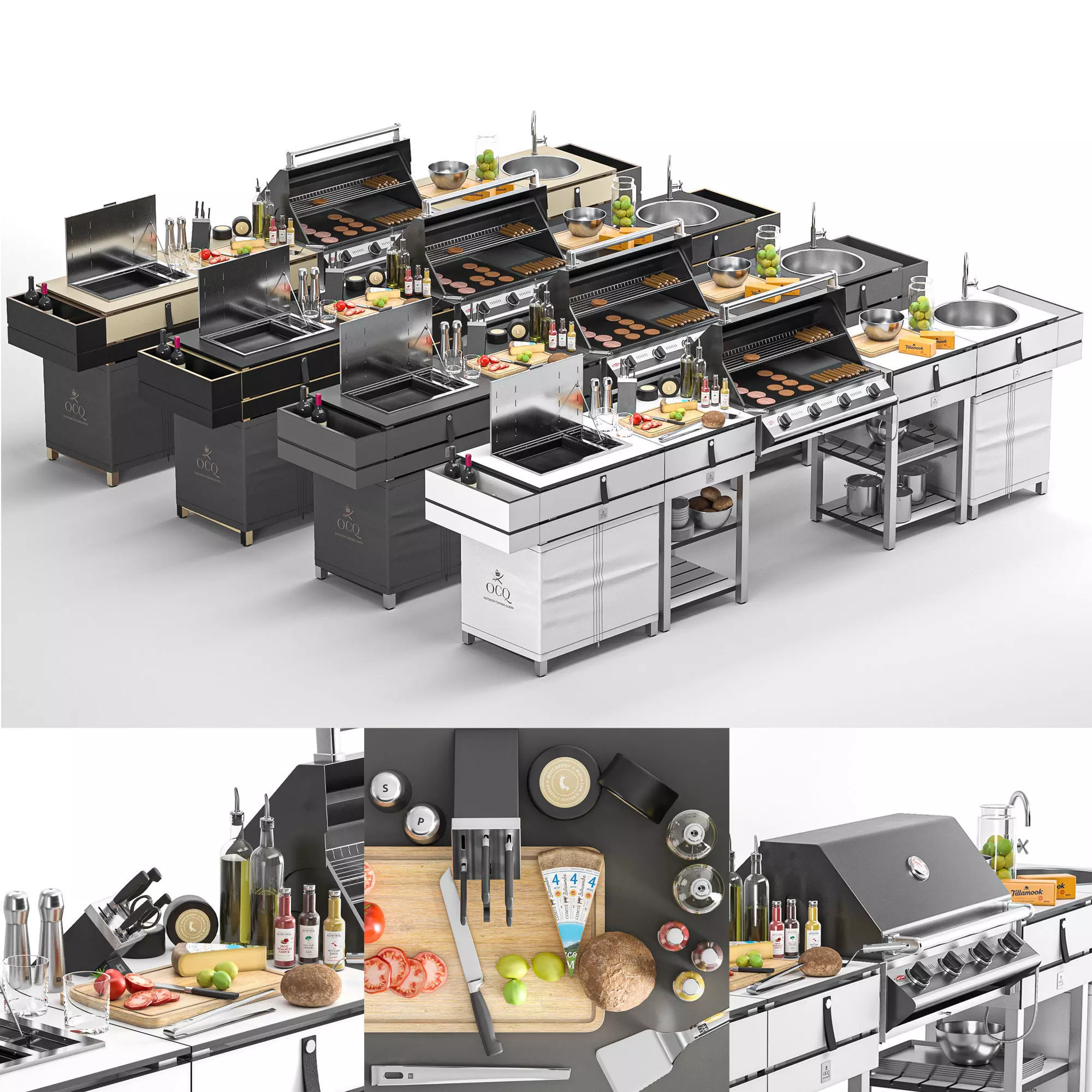 OCQ Modular Barbecue 3D model