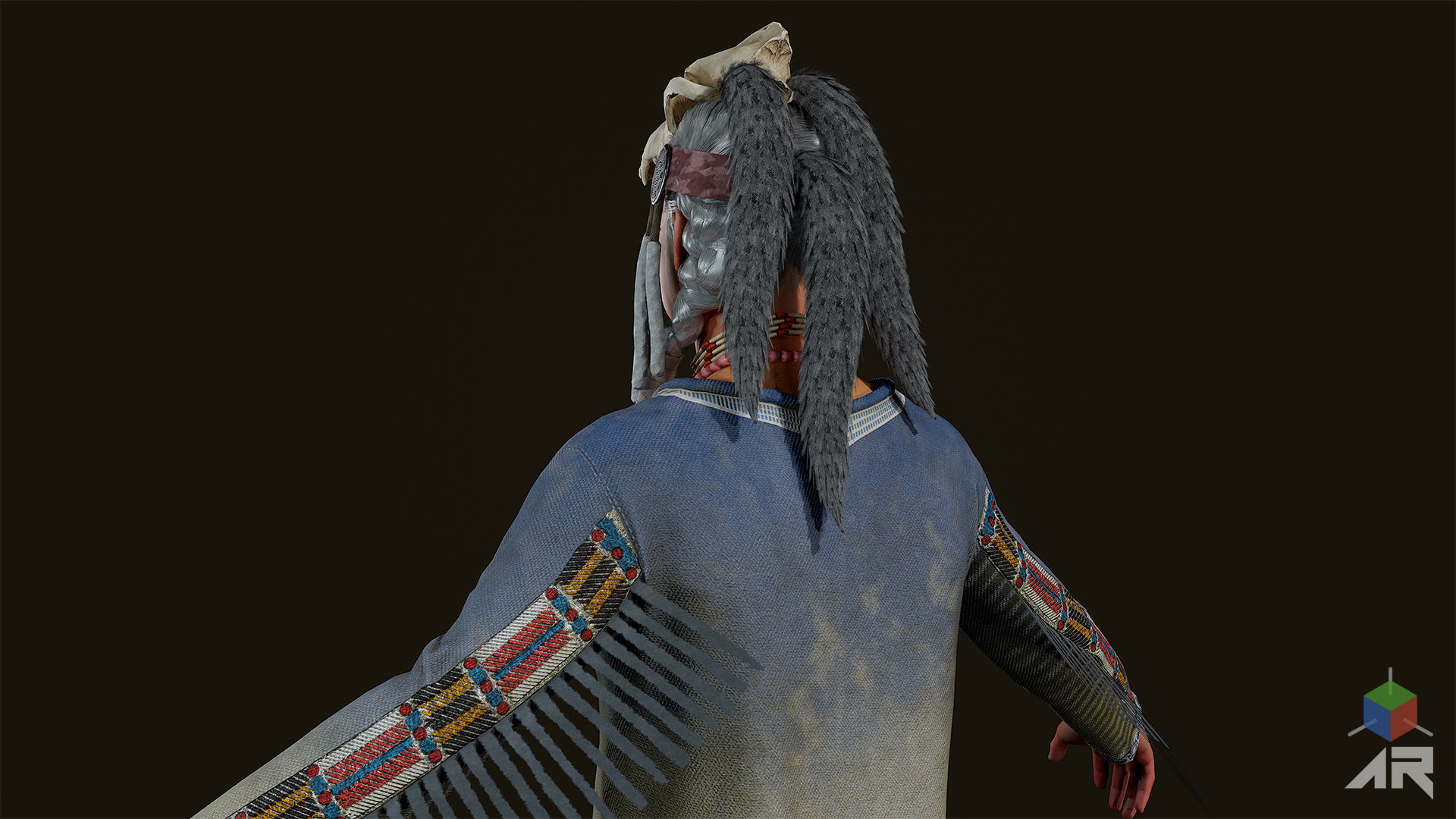 Apache Shaman Low-poly 3D model_17