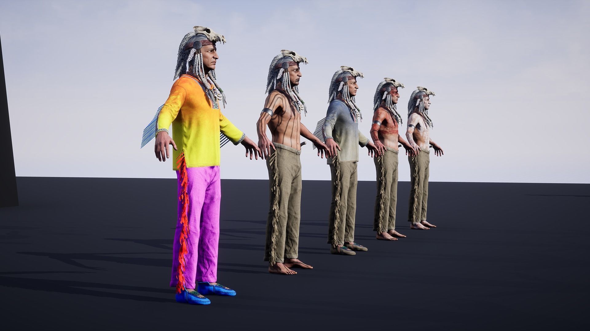 Apache Shaman Low-poly 3D model_29
