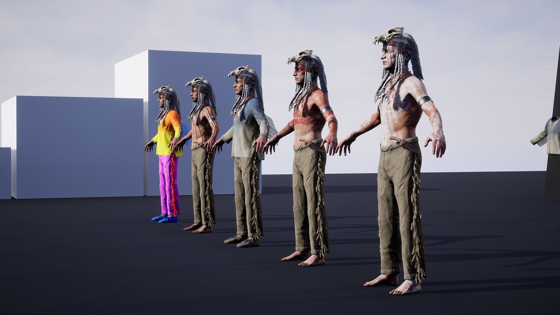 Apache Shaman Low-poly 3D model_28