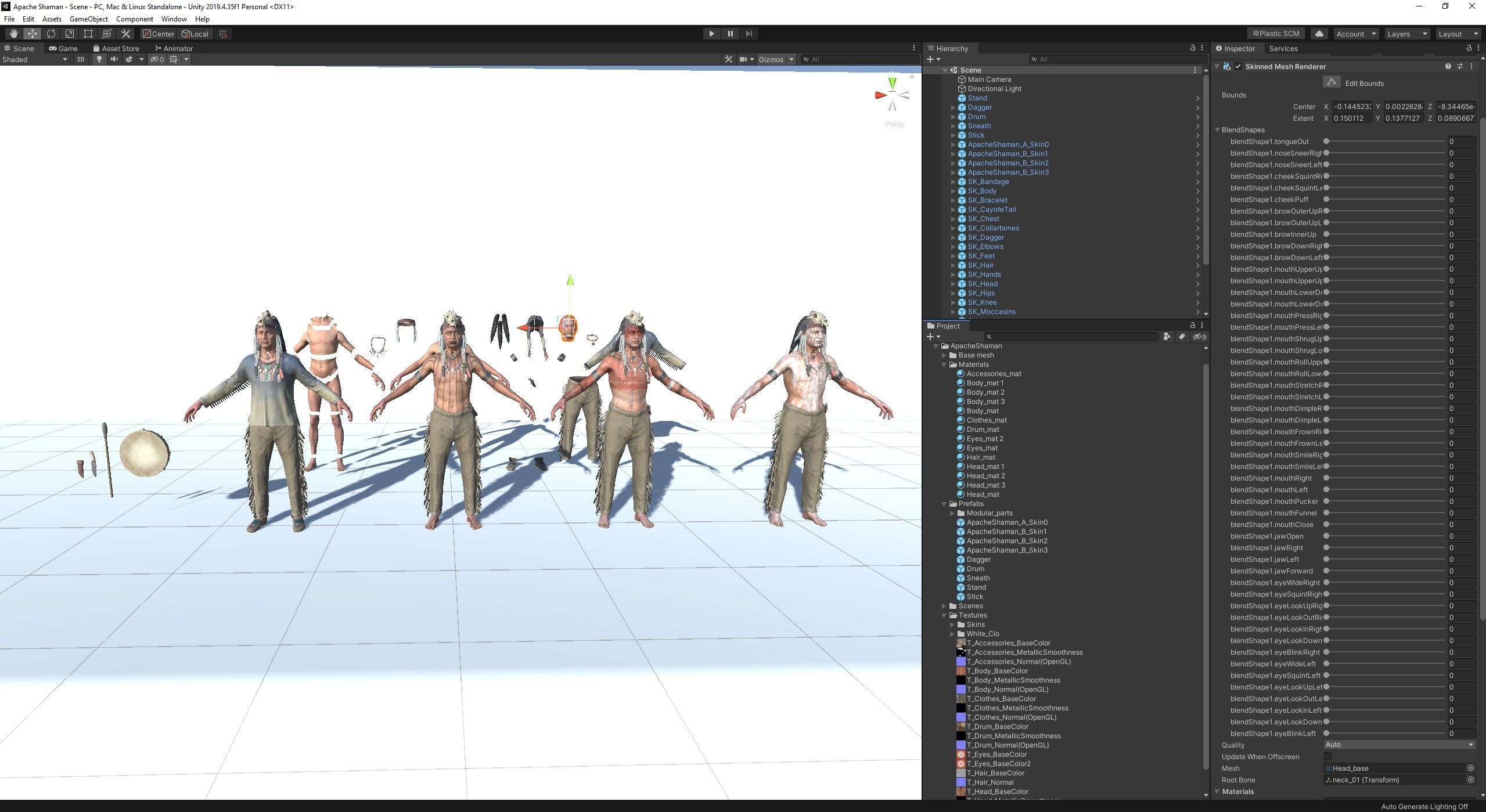 Apache Shaman Low-poly 3D model_36