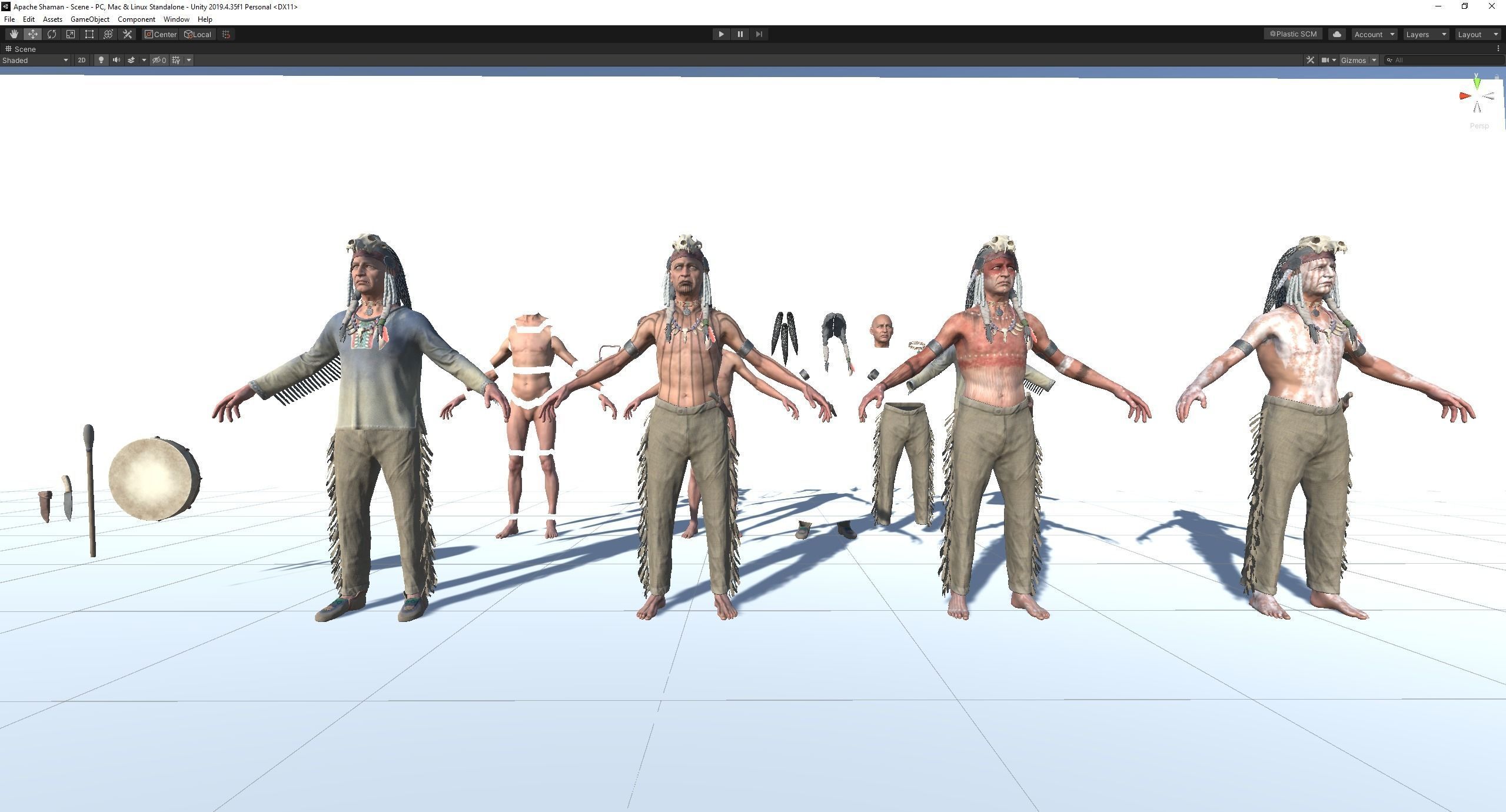 Apache Shaman Low-poly 3D model_32