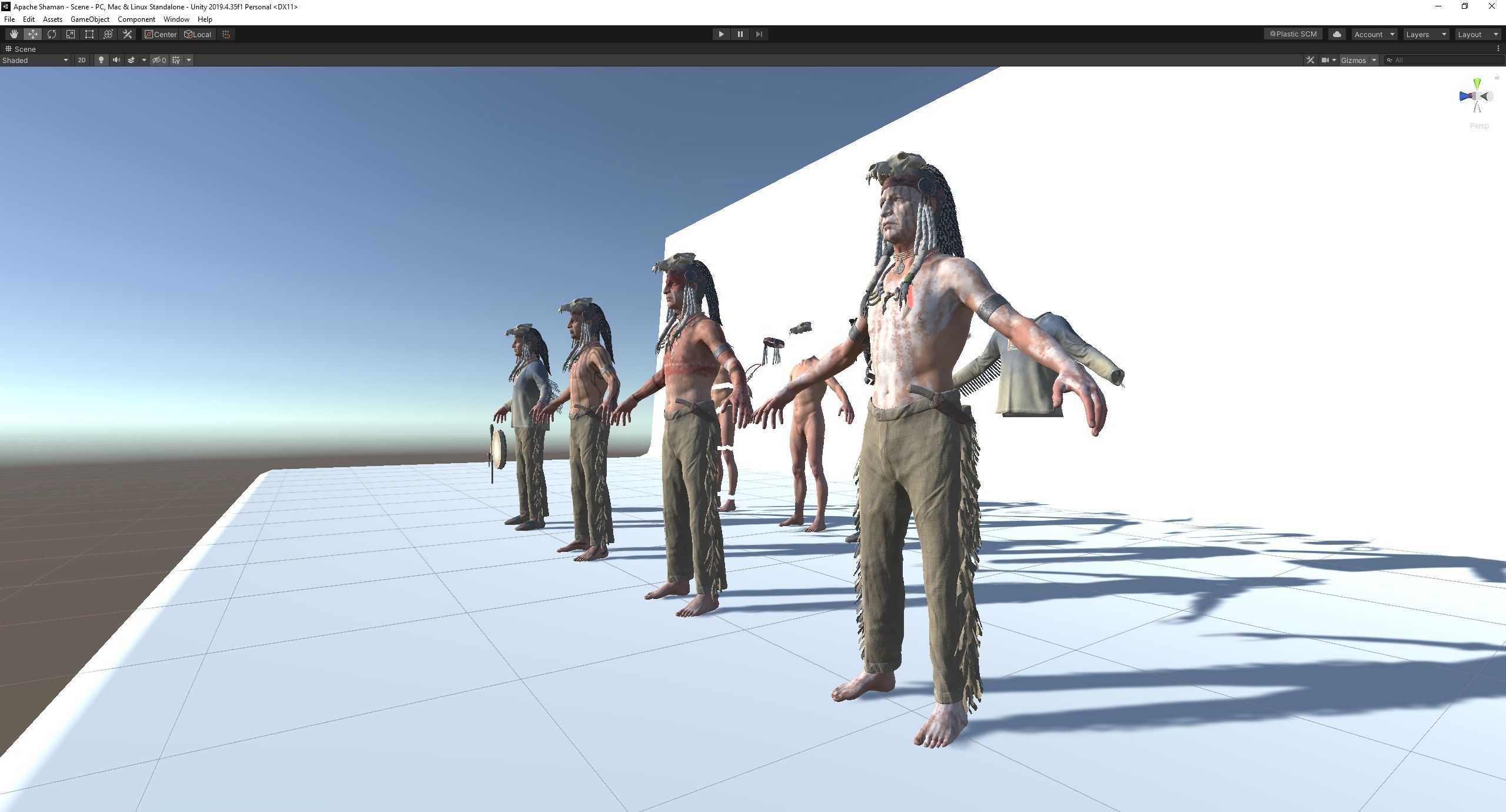 Apache Shaman Low-poly 3D model_34