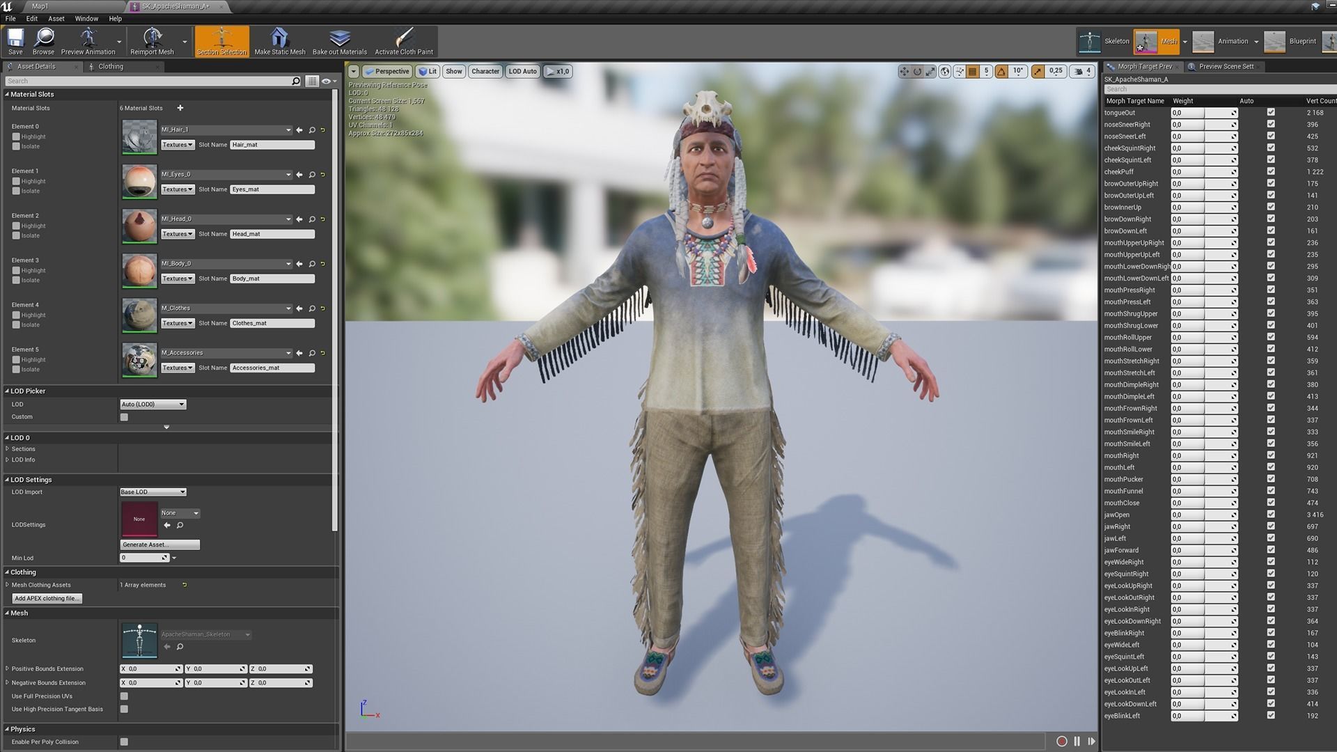 Apache Shaman Low-poly 3D model_24