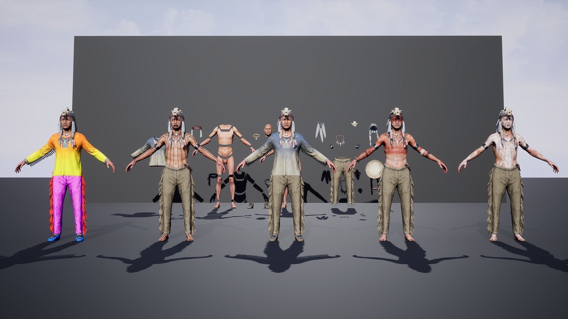 Apache Shaman Low-poly 3D model_27