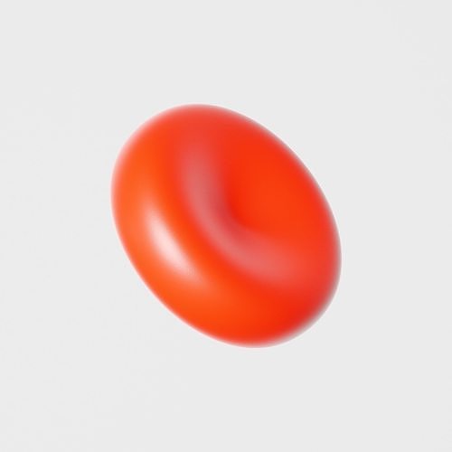 Red blood cell Low-poly 3D model Low-poly 3D model