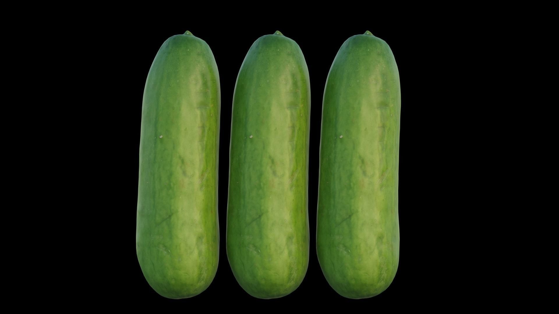 baby cucumber 04 3D model_4