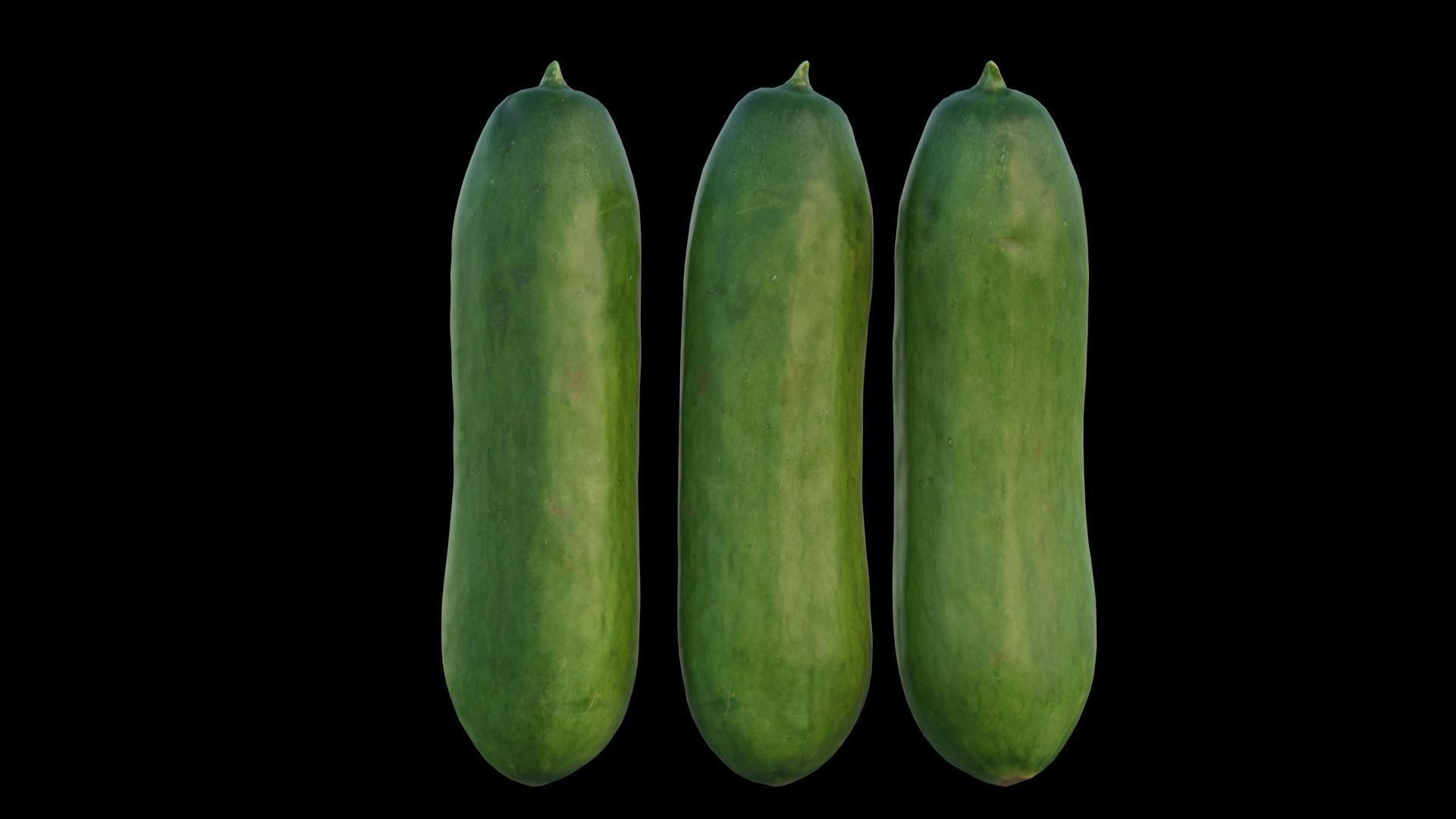baby cucumber 04 3D model_5