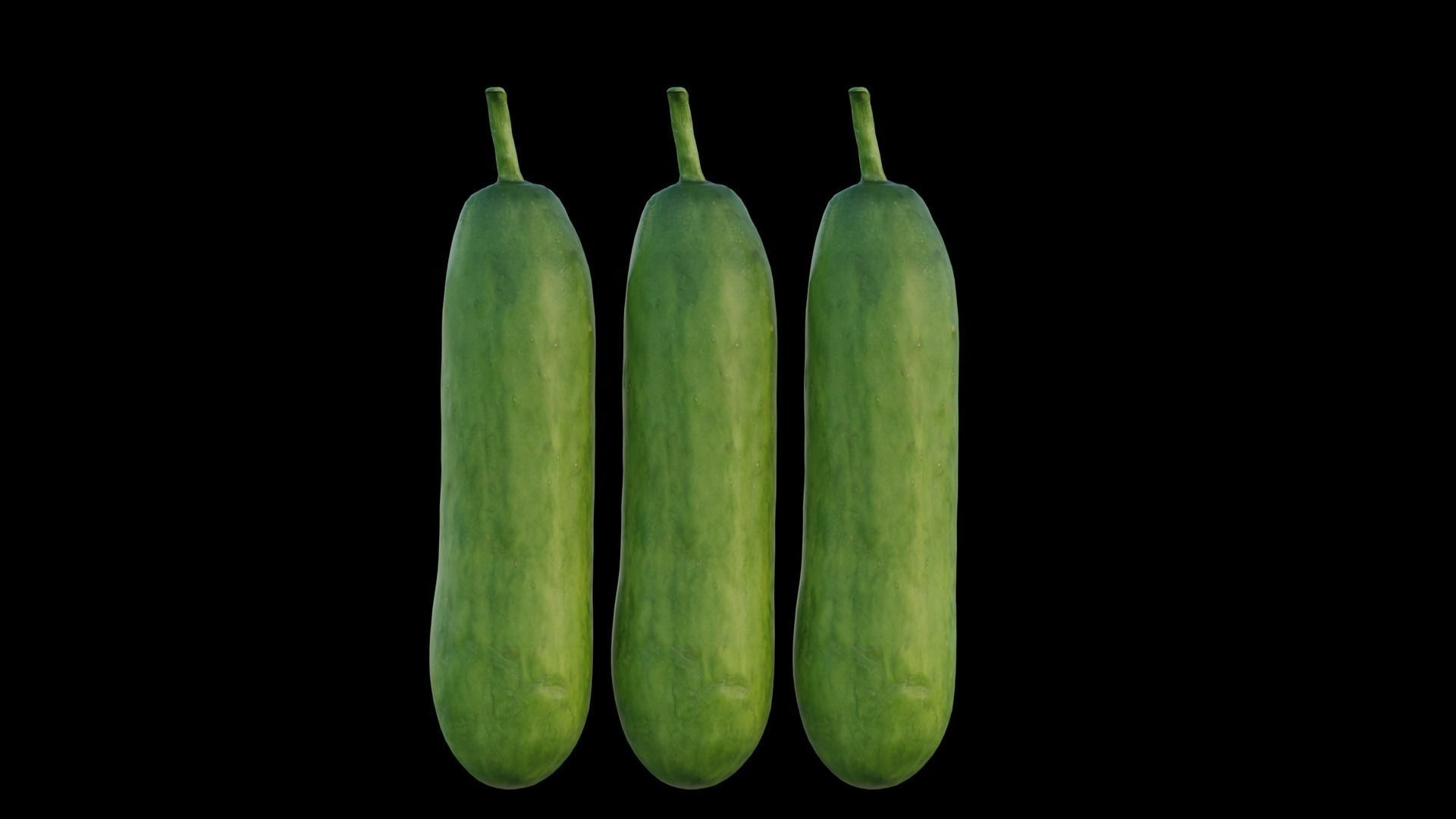 baby cucumber 04 3D model_3