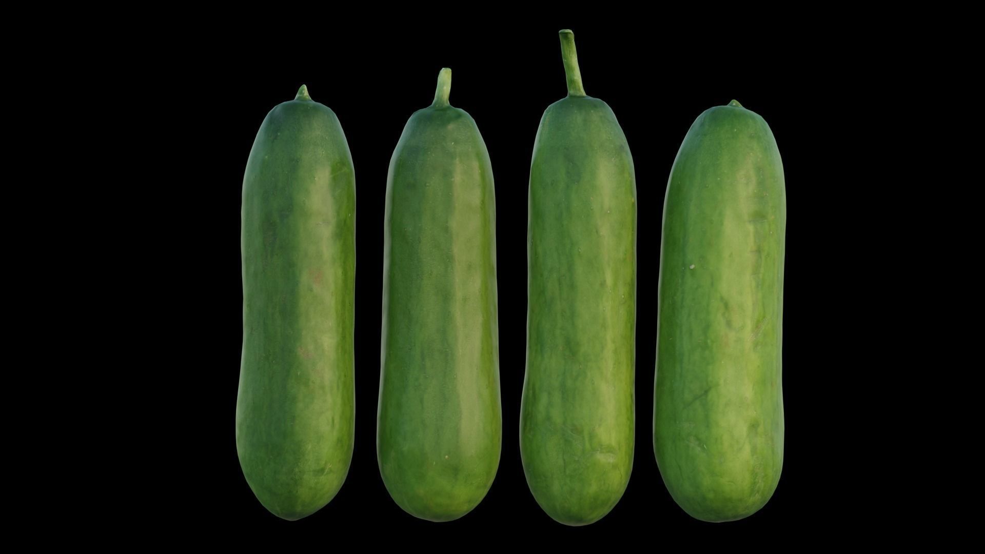 baby cucumber 04 3D model_1