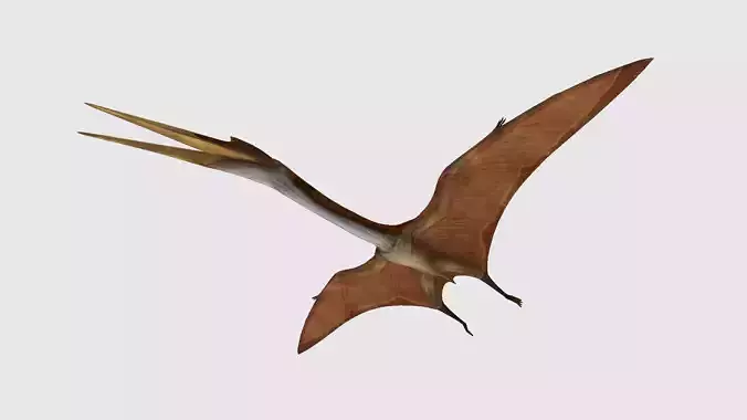 quetzalcoatlus dinosaur flying in air
