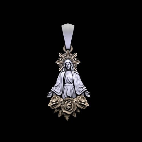 Pendant Saint Mary 3D print model