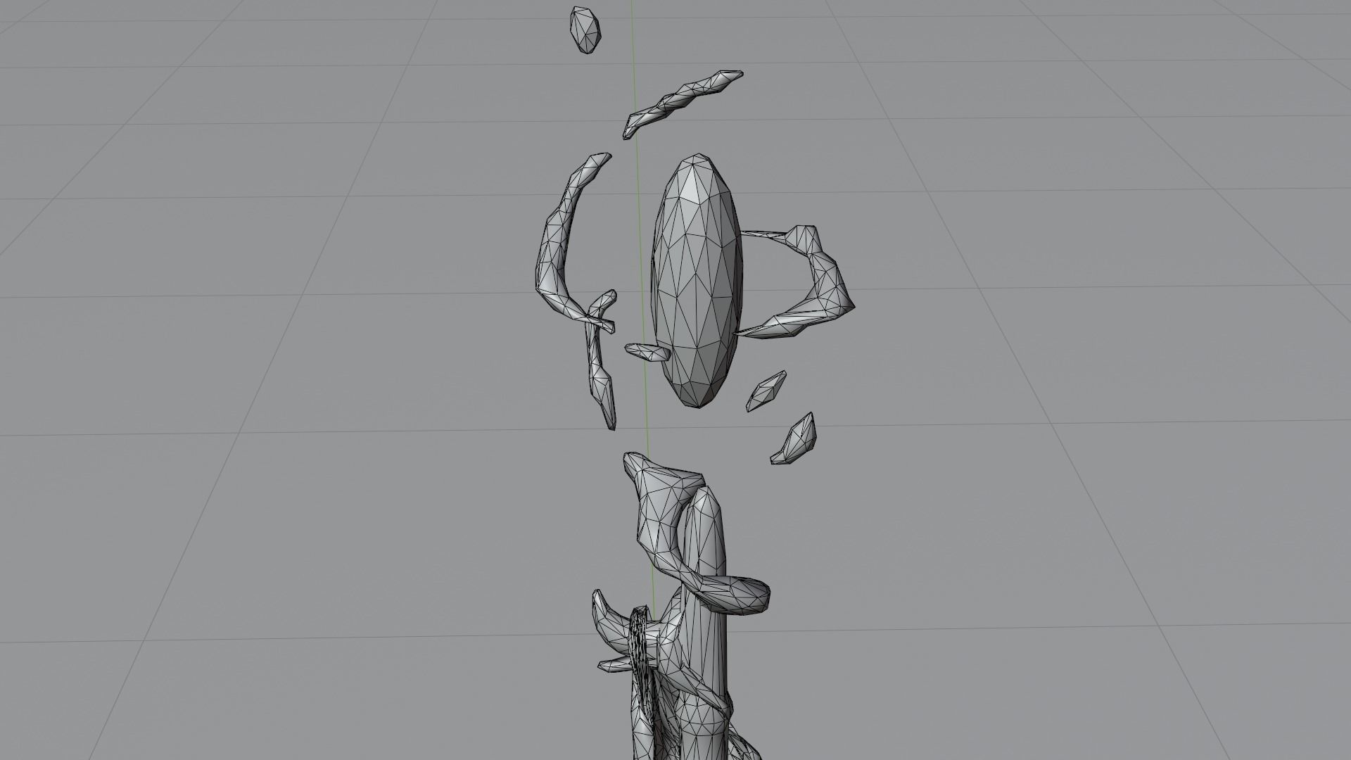 Magic staff Free low-poly 3D model_14