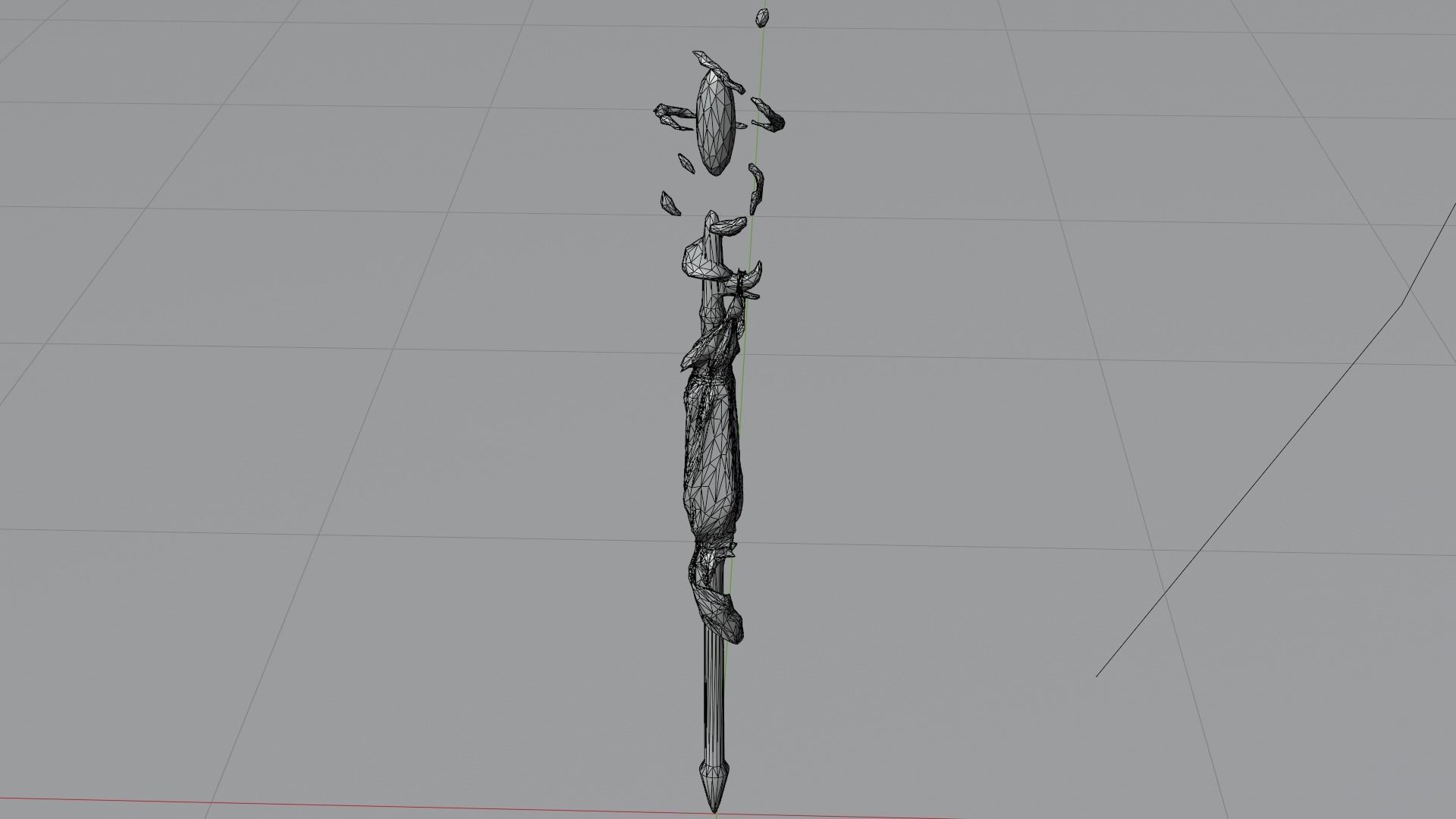 Magic staff Free low-poly 3D model_11