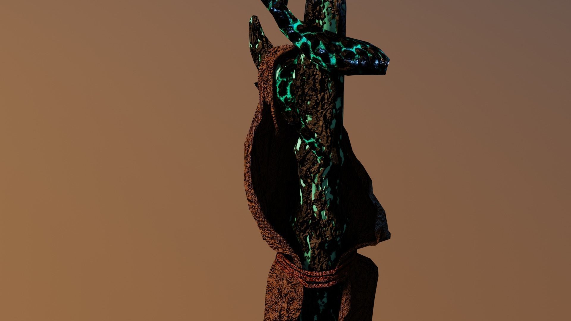 Magic staff Free low-poly 3D model_8