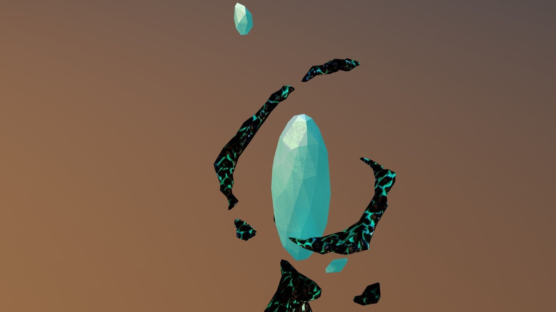 Magic staff Free low-poly 3D model_9