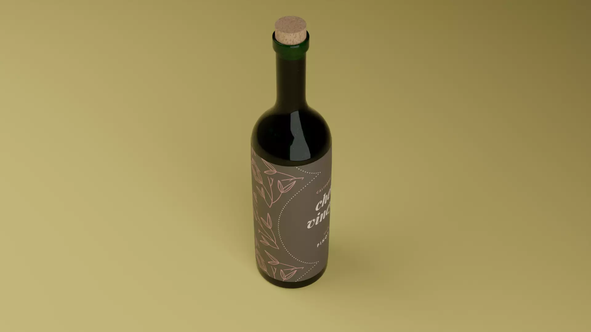 generic wine bottle Free 3D model
