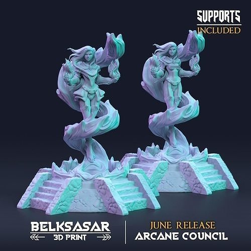 Wizard Azari Flameheart - Normal and Nude 3D print model