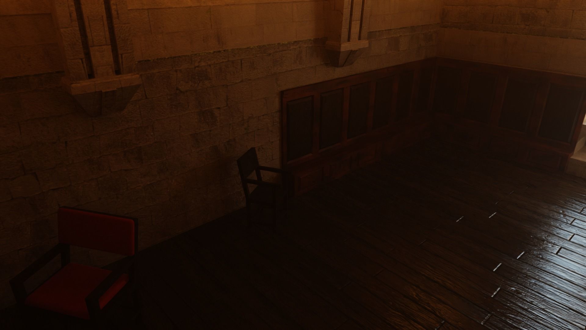 Medieval Castle Interior Low-poly 3D model_3