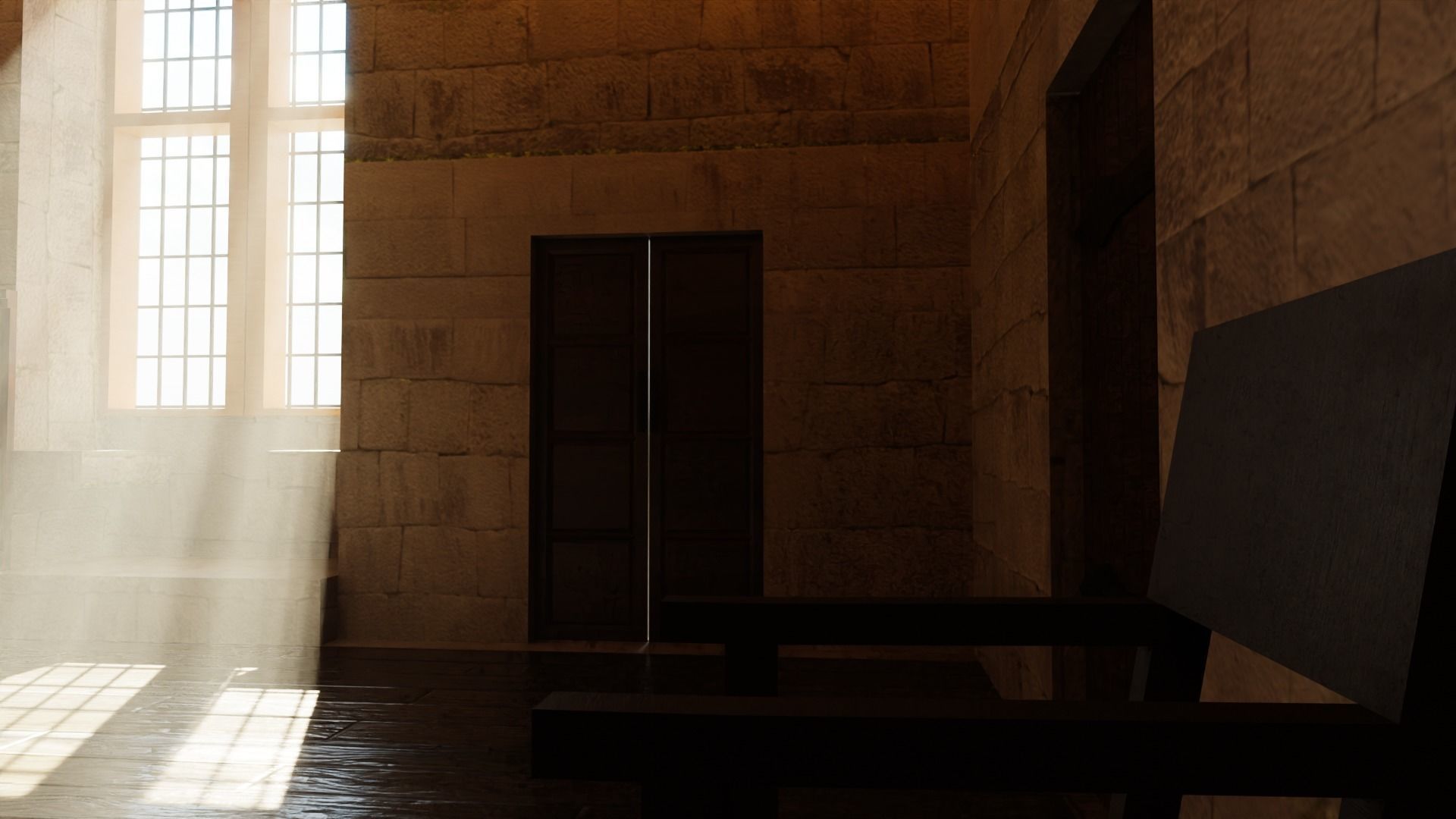 Medieval Castle Interior Low-poly 3D model_2