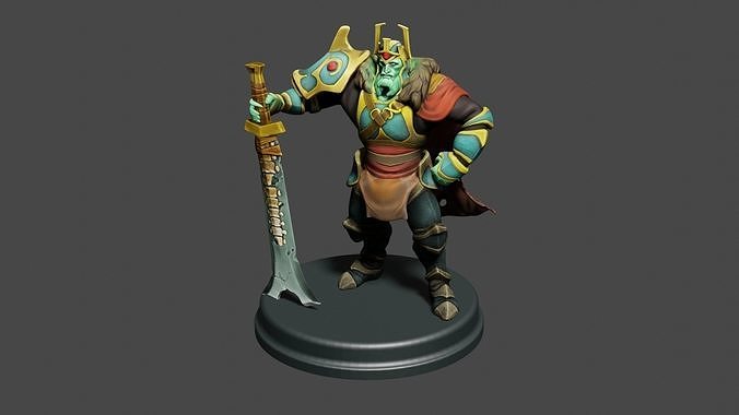 Wrath King Printable from Dota2 3D model Low-poly 3D model