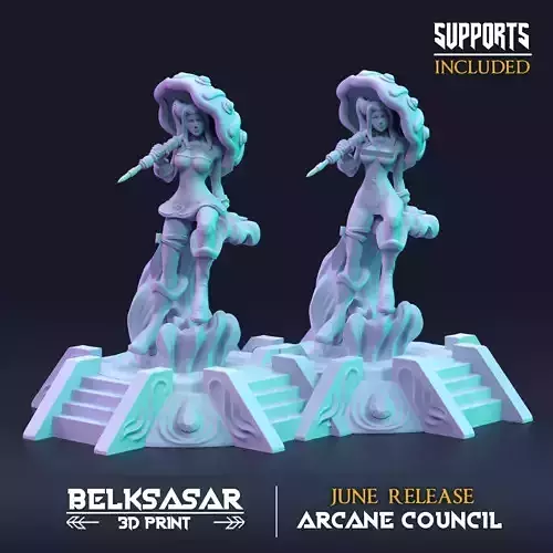 Pin Up Ilziliel Water Maiden Clothed and Nude