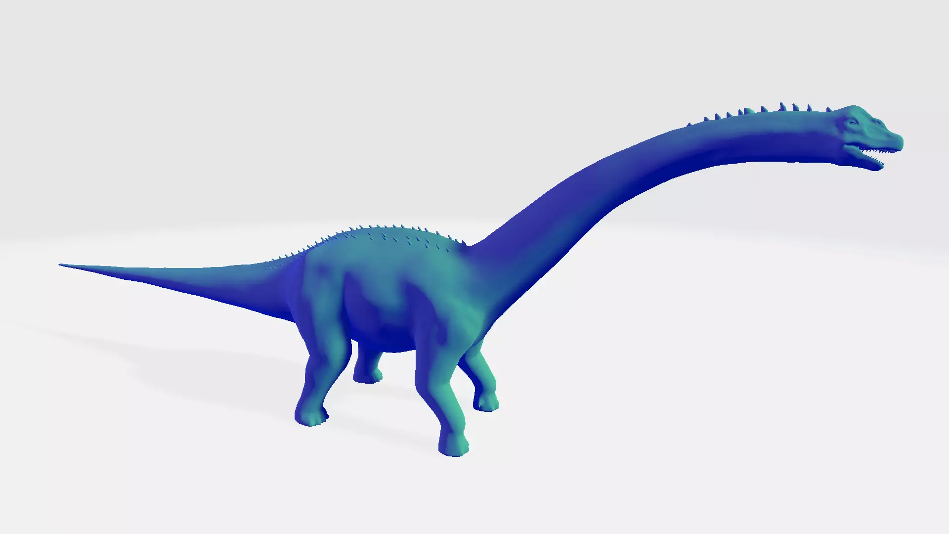 Brontosaurus dinosaur 3D model_0