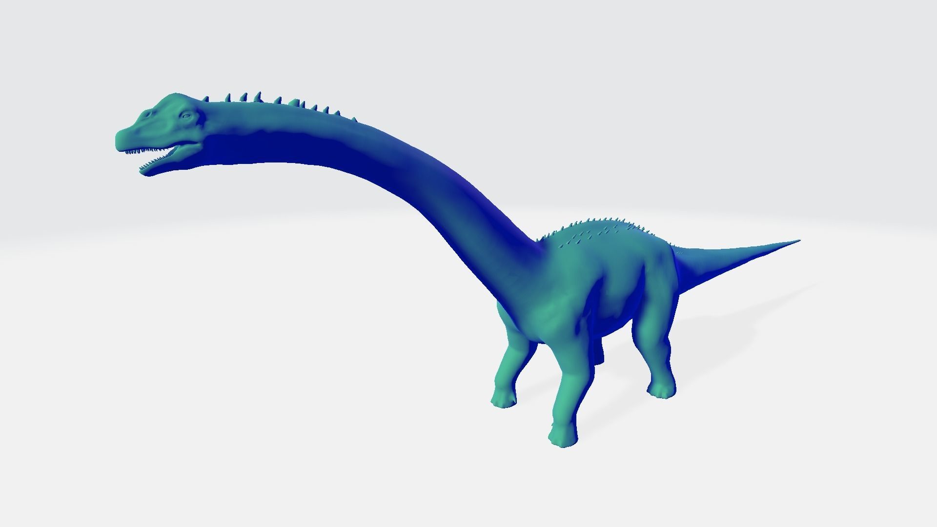 Brontosaurus dinosaur 3D model_1