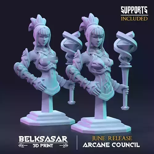 Bust Topless and Clothed - Wizard Kaliwen Greyhand