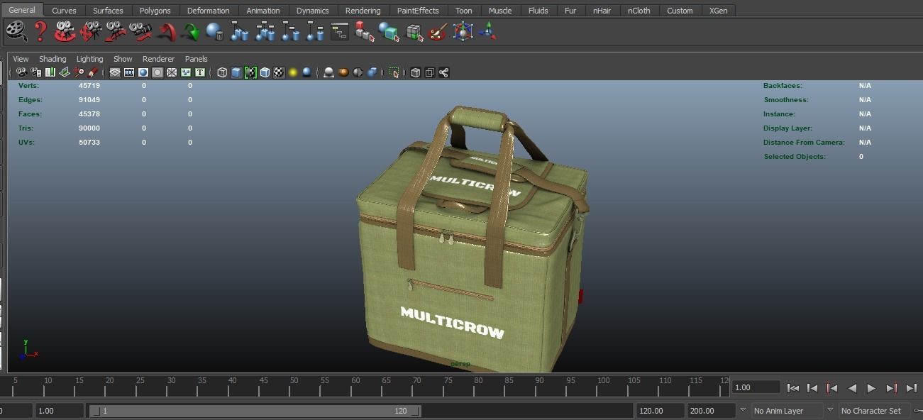 Cooler Bag 3d Model VR Low-poly 3D model_12