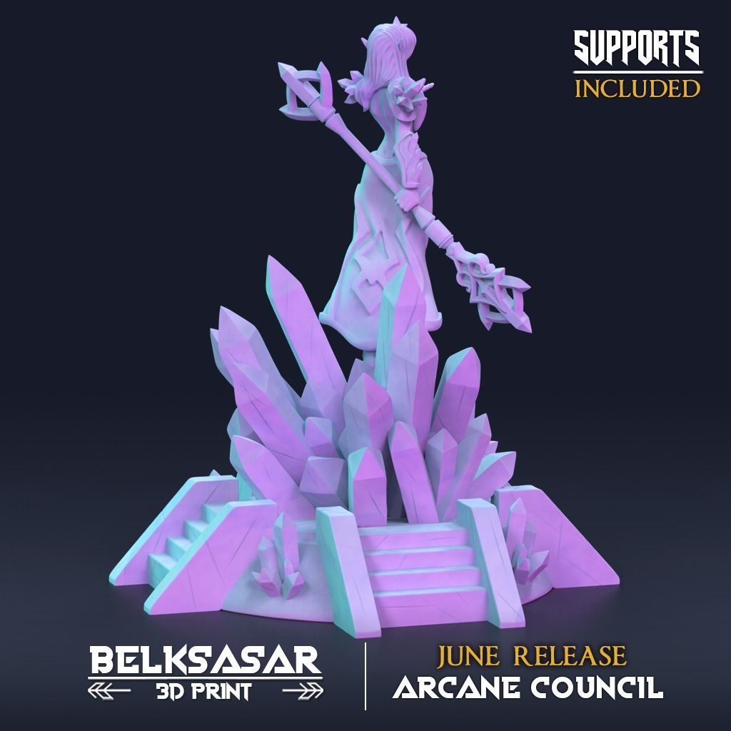 Wizard Crystal - Melinith Silvermist Nude and Clothed 3D print model_8