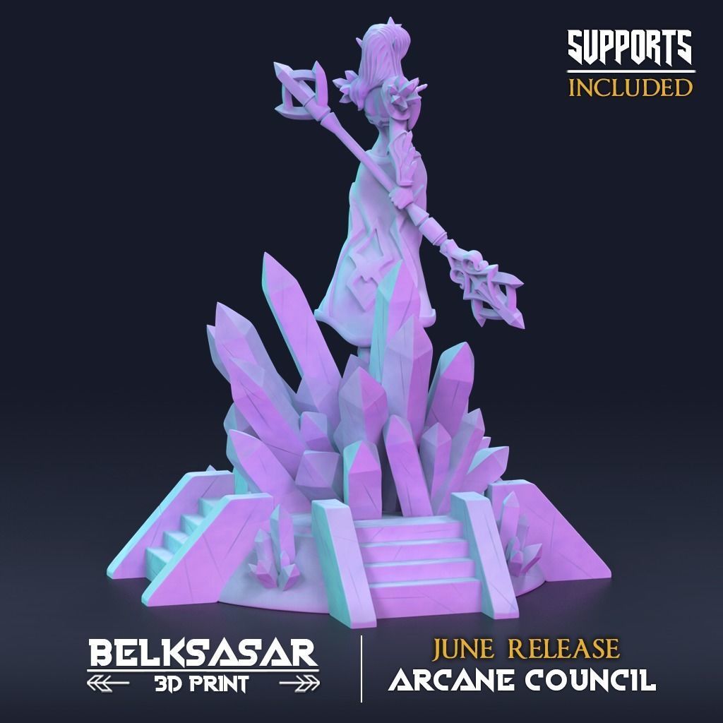 Wizard Crystal - Melinith Silvermist Nude and Clothed 3D print model_7