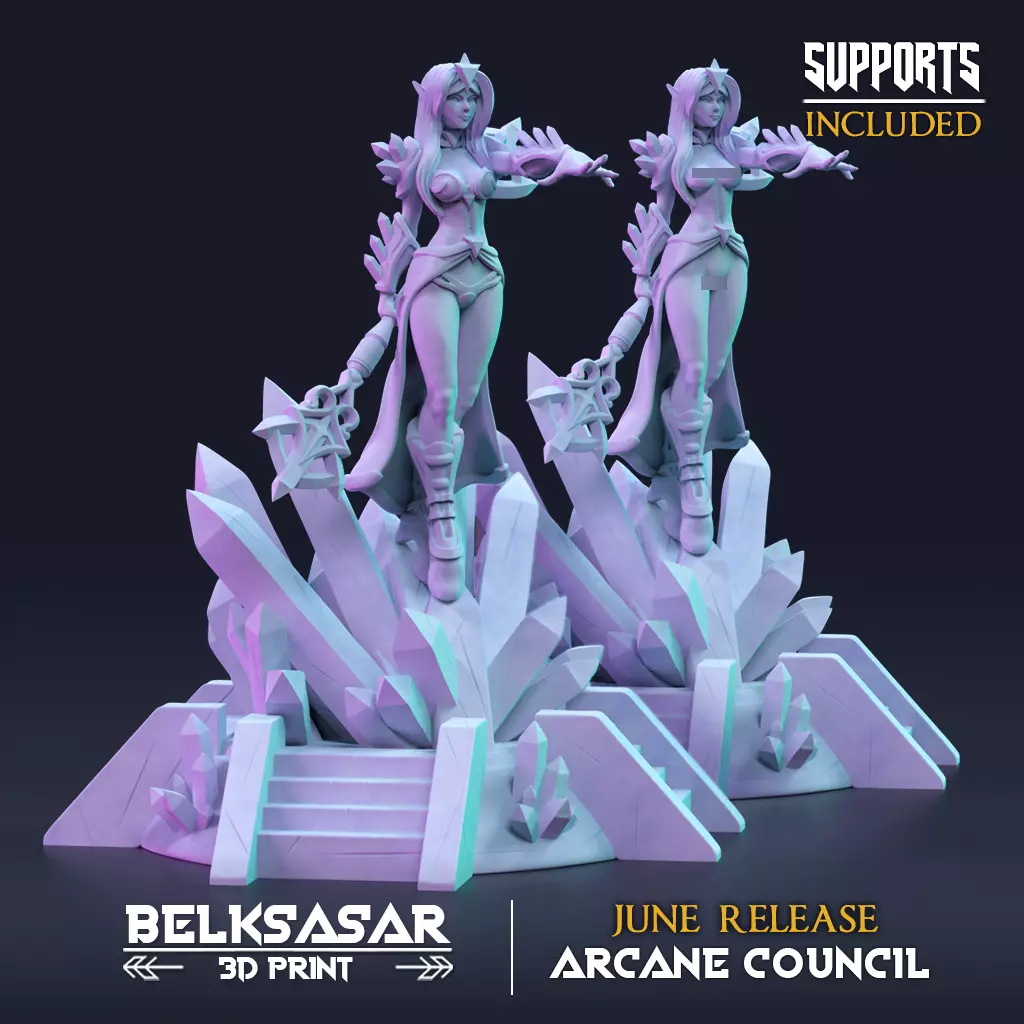 Wizard Crystal - Melinith Silvermist Nude and Clothed 3D print model_0