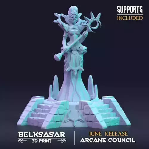 Wizard Valanielt the Two-Faced Mistress Topless 3D print model