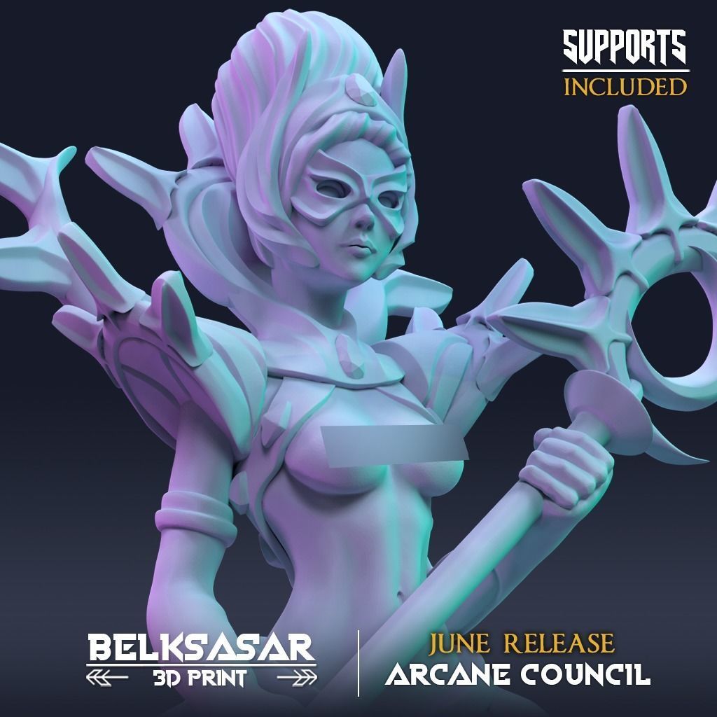 Valanielt the Two-Faced Mistress Clothed and Topless 3D print model_2