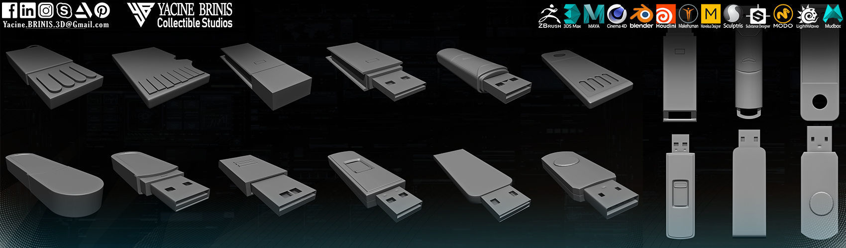 3D model 12 Tech Props Kitbash Vol 02 VR / AR / low-poly | CGTrader